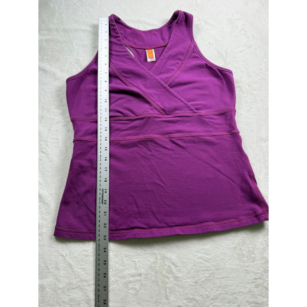 Lucy Womens Purple Surplice Racerback Activewear Tank Top Size Large 211599 - Picture 8 of 9